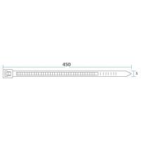 Хомут кабельный 4.8х450 нейл. бел. (уп.100шт) Rexant 07-0450-5