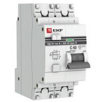 Выключатель автоматический дифференциального тока 2п 40А 30мА тип A АД-32 PROxima EKF DA32-40-30-a-pro