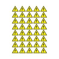 Наклейка знак электробезопасности &quot;Опасность поражения электротоком&quot; 50х50х50мм (уп.50шт) Rexant 56-0006-2