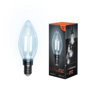 Лампа светодиодная филаментная 9.5Вт CN35 свеча прозрачная 4000К нейтр. бел. E14 950лм Rexant 604-092