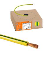 Провод ПуГВ 1х0.5 ГОСТ в коробке (250м), желто-зеленый TDM