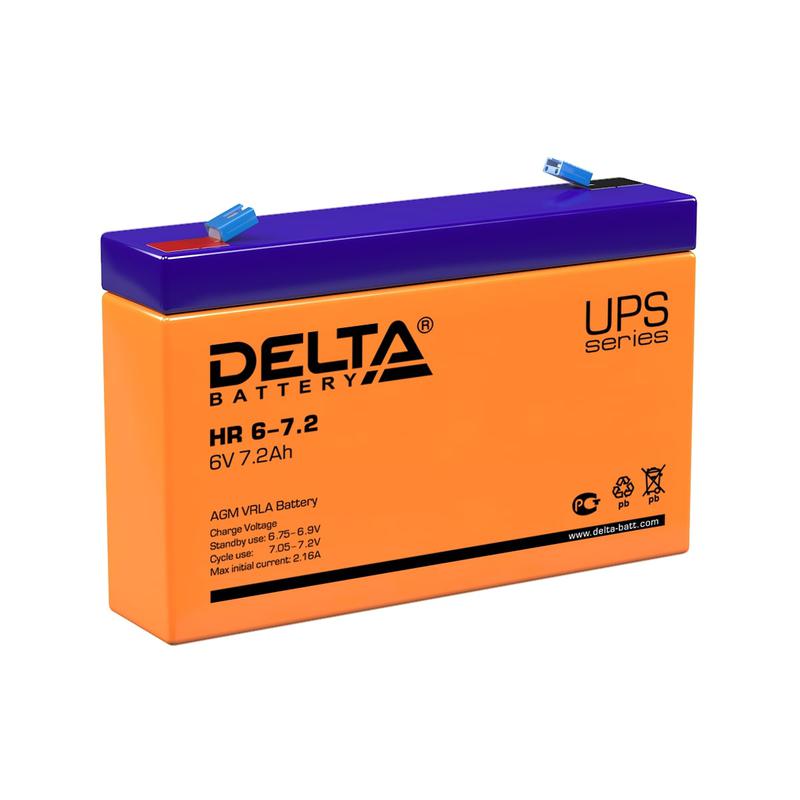 Аккумулятор UPS 6В 7.2А.ч Delta HR 6-7.2