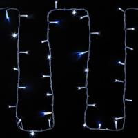 Гирлянда модульная "Дюраплей LED" 20м 200LED мерцающий "Flashing" (каждый 5-й диод) бел. провод бел. каучук Neon-Night 315-185