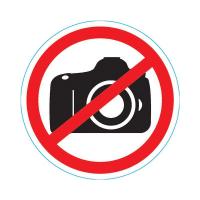 Наклейка запрещающий знак &quot;Фотосъемка запрещена&quot; 150х150мм Rexant 56-0043