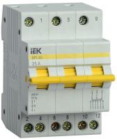 Выключатель-разъединитель трехпозиционный 3п ВРТ-63 25А IEK MPR10-3-025