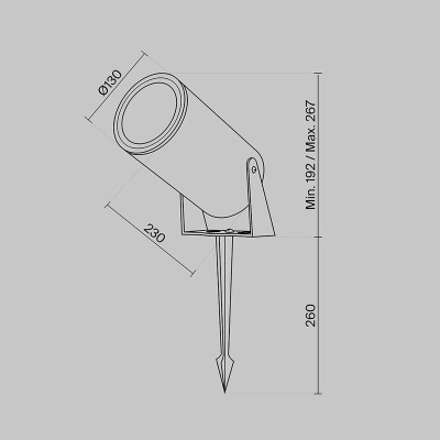 Светильник Bern 30Вт 3000К IP65 ландшафтный Maytoni O050FL-L30GF3K