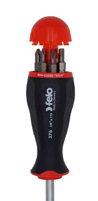 Отвертка с увеличенным магнитным держателем под биты с набором бит 8шт | 37604405 | Felo