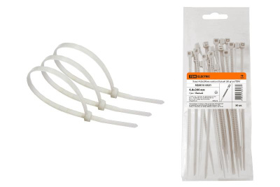 Хомут 4,8х300мм нейлон (белый) (50 штук) | SQ0515-0321 | TDM