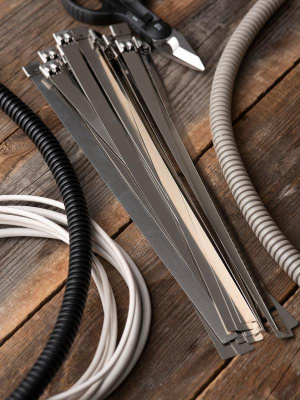 Хомут AISI 304 из нержавеющей стали, 12x360 (100 шт.) FlexLock PROxima|plc-fl-tss-304-12x360|EKF