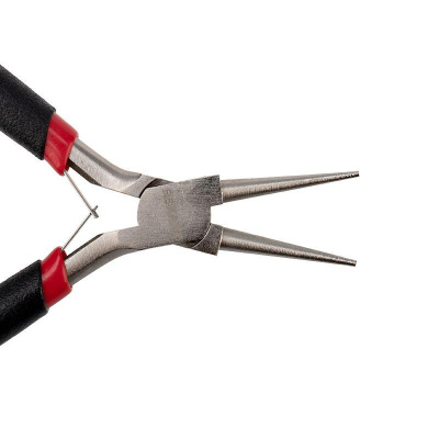 Круглогубцы Мини 120 мм никелированные, авторазжим, обливные рукоятки | 12-4606 | REXANT