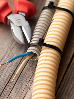 Хомут P6.6 стандартный (ч), 8.8x400 (100шт) FlexLock PROxima | plc-fl-ctsb-8.8x400 | EKF