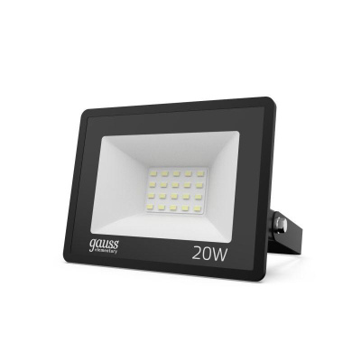Прожектор светодиодный Elementary 20Вт 6500К IP65 1800лм 200-240В ДО черн. GAUSS 613100320