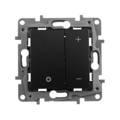 Etika Антрацит Светорегулятор нажимной, 400Вт | 672618 | Legrand