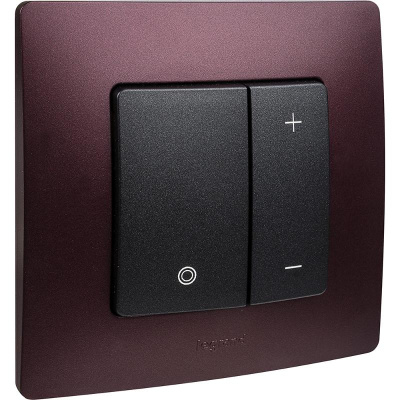 Etika Антрацит Светорегулятор нажимной, 400Вт | 672618 | Legrand