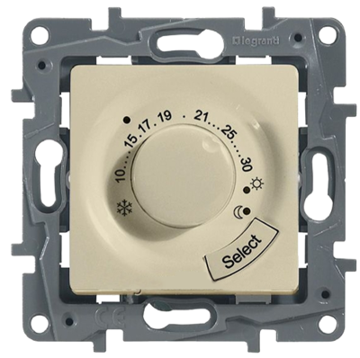 Etika Слоновая кость Термостат д/пола | 672330 | Legrand