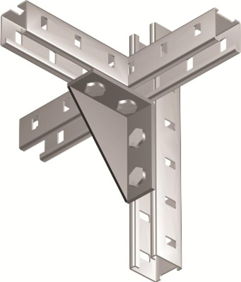 Уголок двойной усиленный левый горячеоцинкованный | BMC1022HDZ | DKC