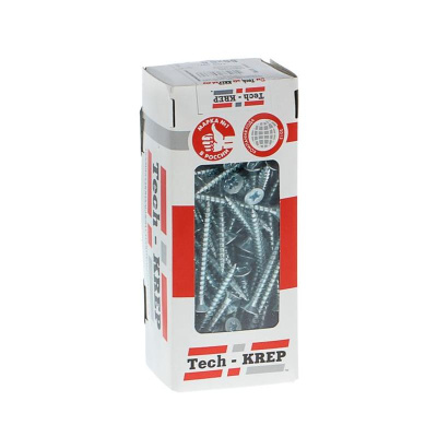 Саморезы универсальные 60х5,0 мм (100 шт) оцинкованные - коробка с окном ( 0,504 кг) | 102201 | Tech