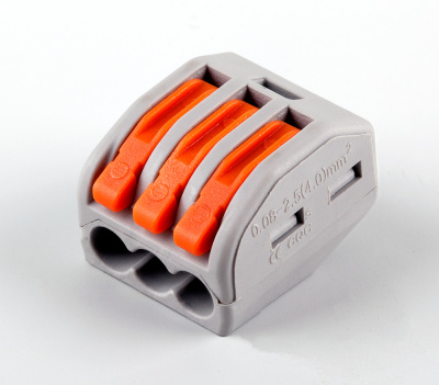 Клемма монтажная 3-проводная, LD222-413 (DIY упаковка 5 шт)