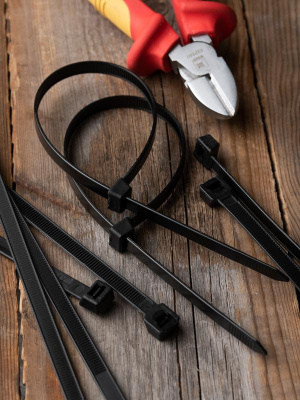 Хомут P6.6 стандартный (ч), 8.8x400 (100шт) FlexLock PROxima | plc-fl-ctsb-8.8x400 | EKF