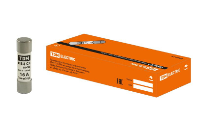 Вставка плавкая ПВЦ-С2 10х38 16А | SQ0729-0008 | TDM