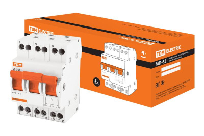 Переключатель модульный трехпозиционный МП-63 3P 63А | SQ0224-0027 | TDM