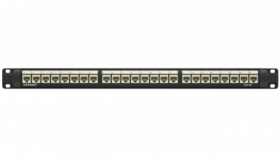 Патч-панель 19'',1U,CAT5E, 24 модуля RJ45, неэкранир ованная