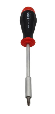 Отвертка с увеличенным магнитным держателем под биты с набором бит 8шт | 37604405 | Felo