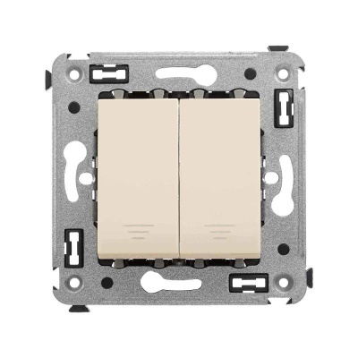 Кнопка двухклавишная в стену, "Avanti", "Ванильная дымка" | 4405154 | DKC