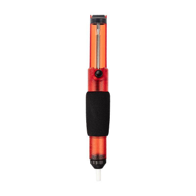 Оловоотсос для припоя пластик прозр./красн. Rexant 12-0204