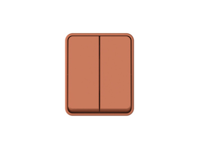 AtlasDesign PROFI IP54 О/У 2-клавишный ВЫКЛЮЧАТЕЛЬ 10 АХ, ТЕРРАКОТОВЫЙ