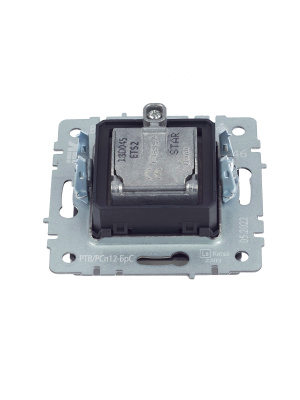 BRITE Розетка двойная TV+SAT РТВ/РСп12-БрС сталь