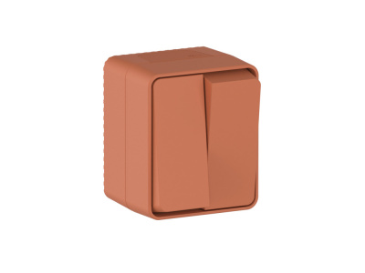 AtlasDesign PROFI IP54 О/У 2-клавишный ВЫКЛЮЧАТЕЛЬ 10 АХ, ТЕРРАКОТОВЫЙ