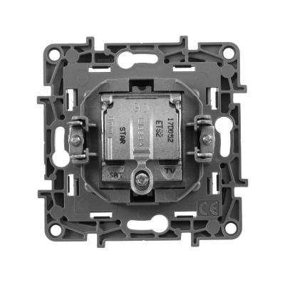 Etika Алюминий Розетка Розетка TV/SAT 2-х кабельная | 672457 | Legrand