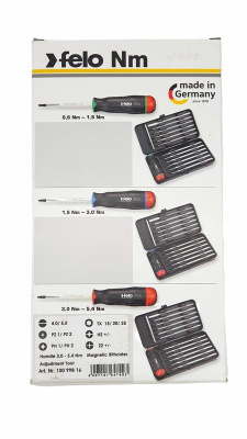 Отвертка c регулировкой крутящего момента Серия Nm 3,0-5,4 с набором насадок 12 шт в кейсе plus/minu