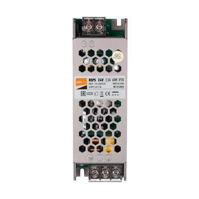 Блок питания для светодиодной ленты 60Вт 2.5А 24В IP20 BSPS метал. Pro JazzWay 5015500