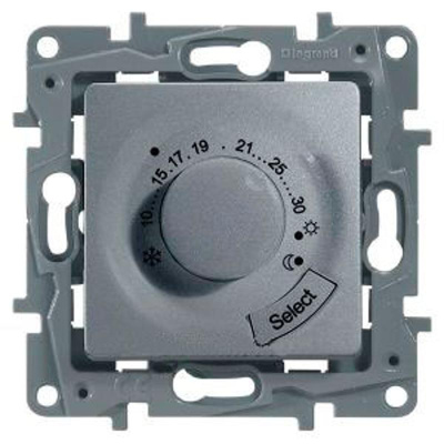 Etika Алюминий Термостат д/пола | 672430 | Legrand