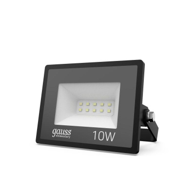 Прожектор светодиодный Elementary 10Вт 6500К IP65 900лм 200-240В ДО черн. GAUSS 613100310