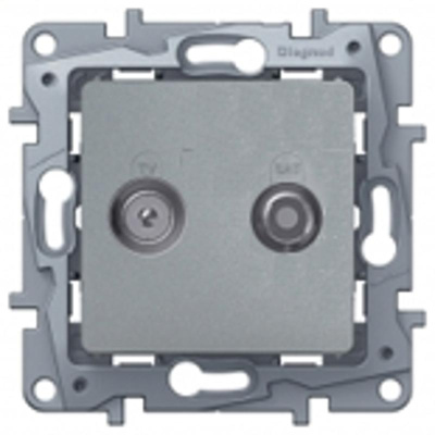 Etika Алюминий Розетка Розетка TV/SAT 2-х кабельная | 672457 | Legrand