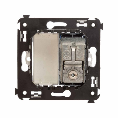 Розетка TV проходная в стену, "Avanti", "Закаленная сталь" | 4404513 | DKC