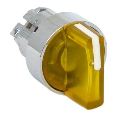 Механизм переключателя исполнительный ХB4 желт. на 2 положения возвратный без фиксации с подсветкой 