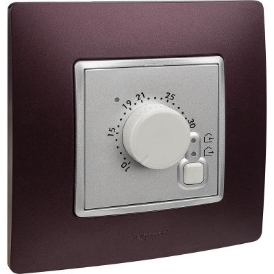 Etika Алюминий Термостат д/пола | 672430 | Legrand