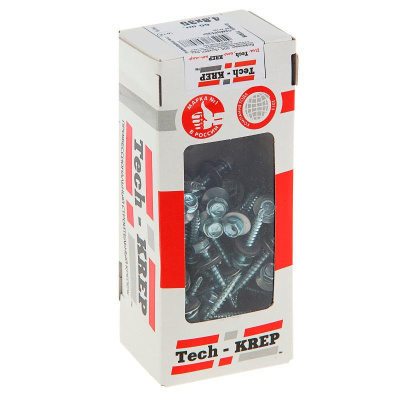 Саморез КР ZP св. 4,8х35 (60 шт) - коробка с окном ( 0,386 кг) | 112026 | Tech-KREP