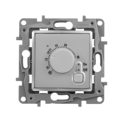 Etika Алюминий Термостат д/пола | 672430 | Legrand