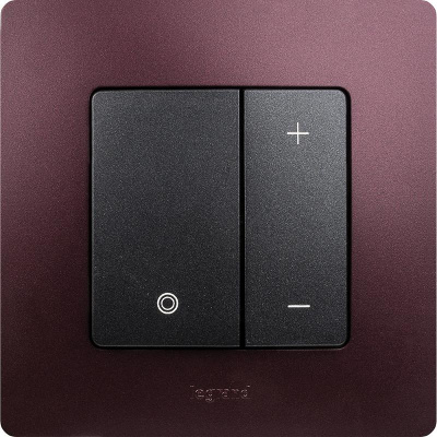 Etika Антрацит Светорегулятор нажимной, 400Вт | 672618 | Legrand