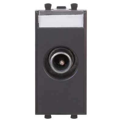 Розетка TV проходная модульная, "Avanti", "Черный матовый", 1 модуль | 4412511 | DKC