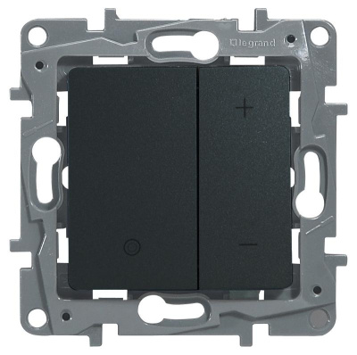 Etika Антрацит Светорегулятор нажимной, 400Вт | 672618 | Legrand