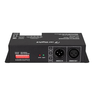 Декодер ARL-7022-DMX (12-24V, 4x8A, DMX512, XLR3) | 027145 | Arlight