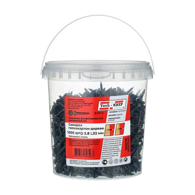 Саморез ШСГД 3,8х32 (1000 шт) - ведро ( 1,508 кг) | 100078 | Tech-KREP