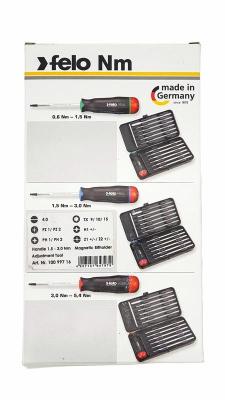 Отвертка c регулировкой крутящего момента Серия Nm 1,5-3,0 с набором насадок 12 шт в кейсе plus/minu