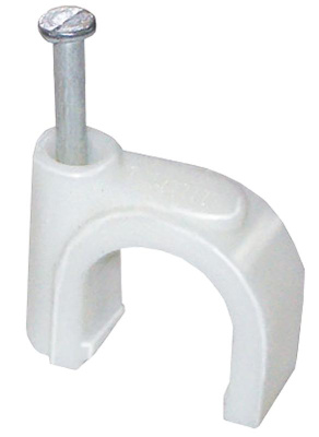 Скоба 18мм круглая пластиковая (100шт)  | USK11-18-100 | IEK